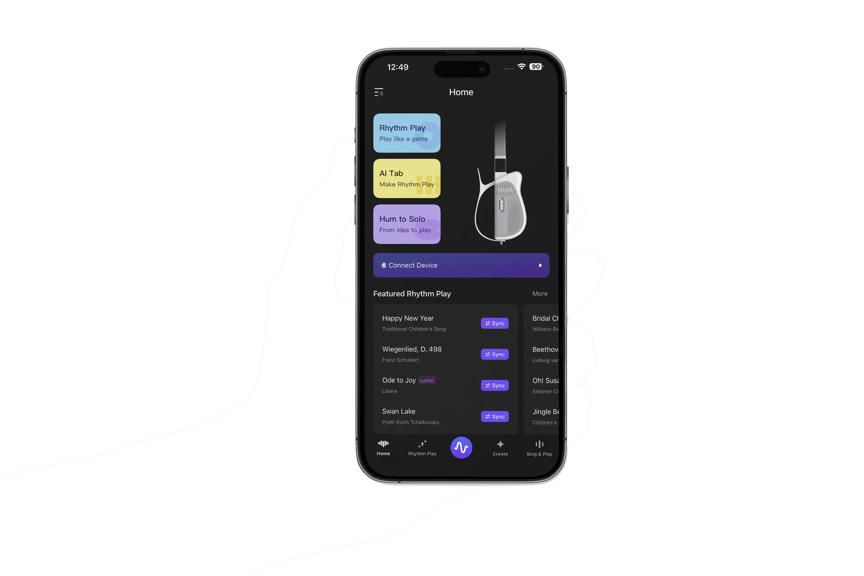 Melo-D Guitar App interface
